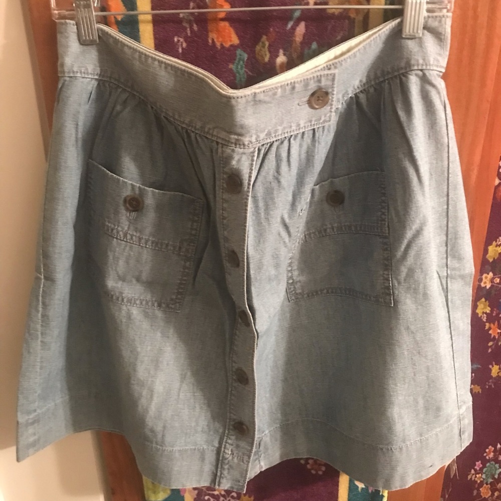 J.Crew chambray mini skirt